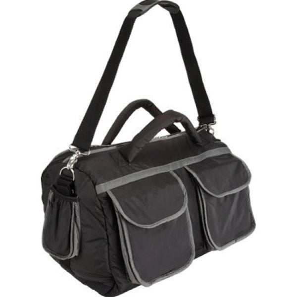 7 A.M. Voyage Diaper Bag Black/Grey - Large