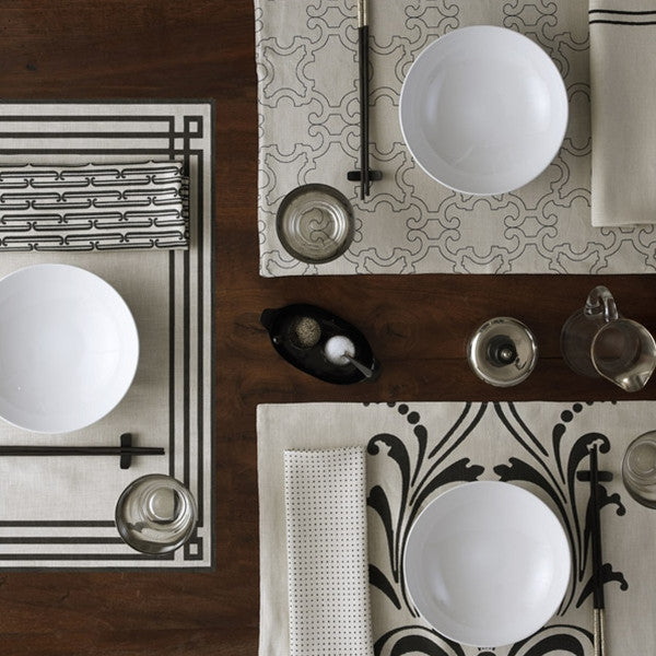 DwellStudio Napkins Bodoni Ink Vellum Set of 4