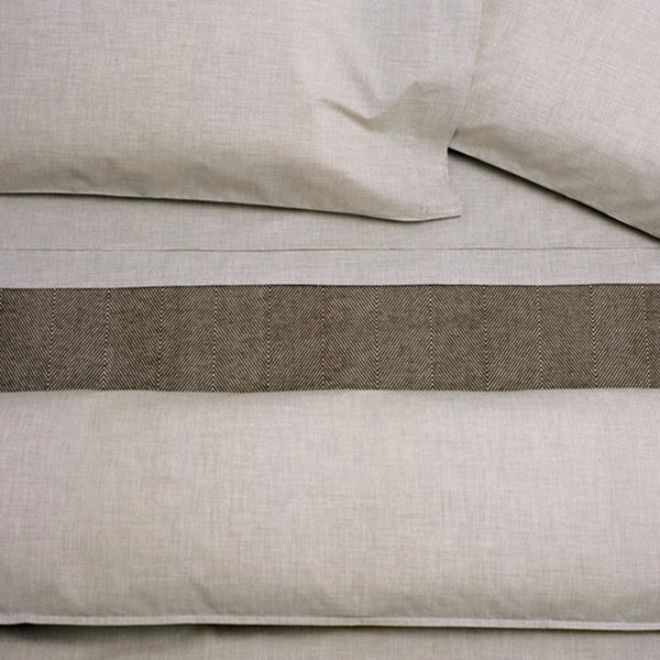 Area Bedding HEATHER Natural Flat Sheet King