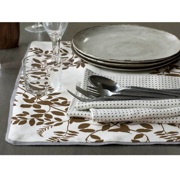 DwellStudio Placemats - Hedgerow Dark Bronze (Set of 4)