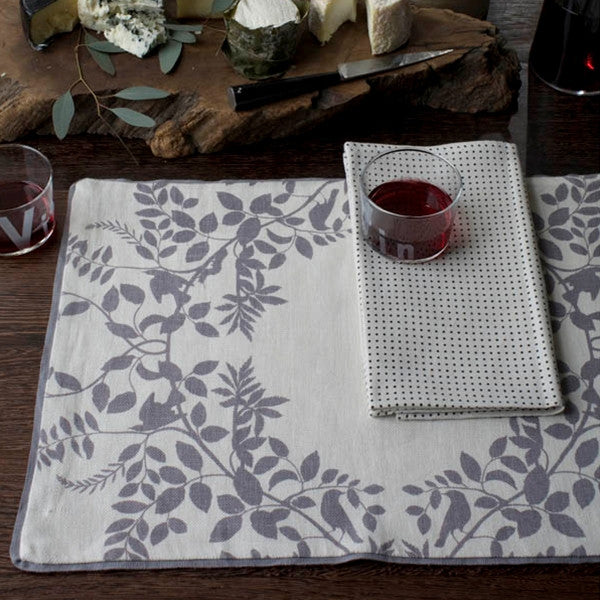 DwellStudio Placemats - Hedgerow Pewter (Set of 4)