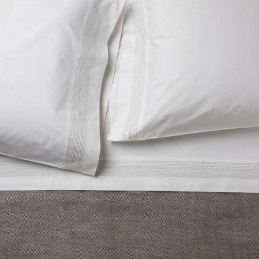 Area Bedding STITCH Grey Organic Flat Sheet - Queen