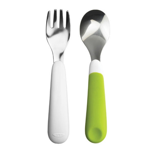 Oxo Tot - Fork & Spoon Set- Green