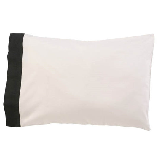 DwellStudio Standard Cases - Linen Edge Ink/Pearl (pair)