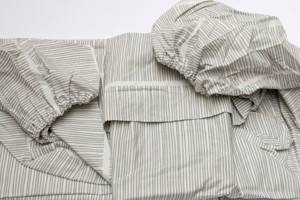 Area Bedding PINS Grey Fitted Sheet Full