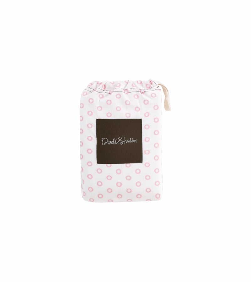 DwellStudio Floral Dot Pale Rose Fitted Crib Sheet