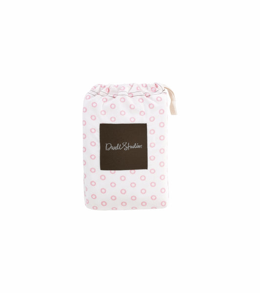 DwellStudio Floral Dot Pale Rose Fitted Crib Sheet